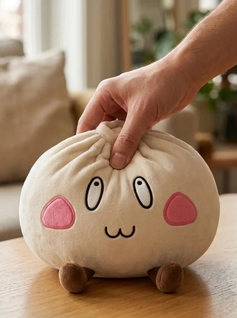 Giant Dumpling Squishy Faccia Felice — squishy antistress slow-rise kawaii