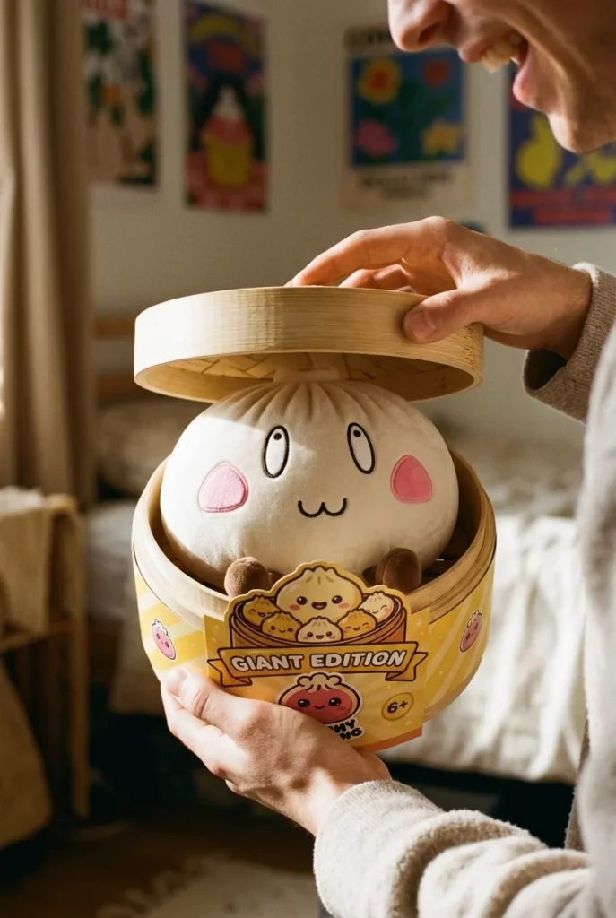 Giant Dumpling Squishy Faccia Felice — squishy antistress slow-rise kawaii