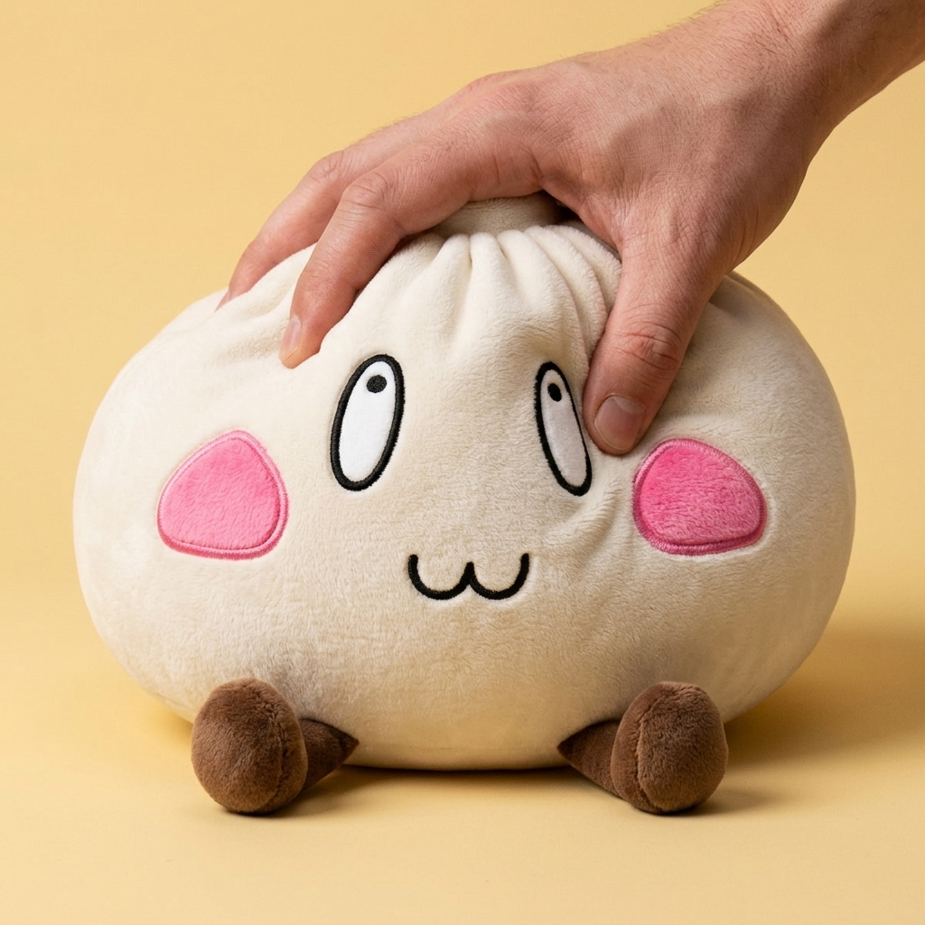 Giant Dumpling Squishy Faccia Felice — squishy antistress slow-rise kawaii
