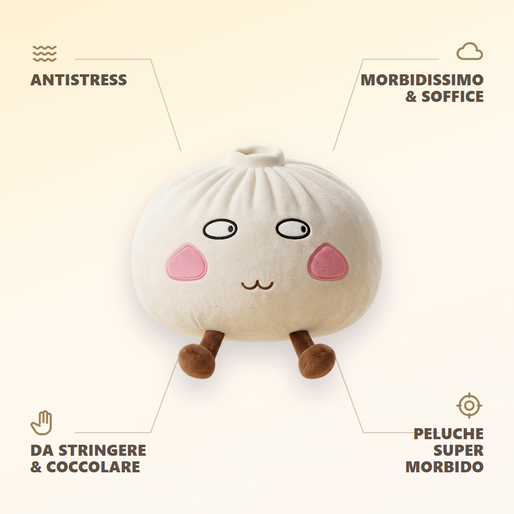 Squishy Dumpling Gigante Orgoglioso e Birichino — squishy antistress slow-rise kawaii