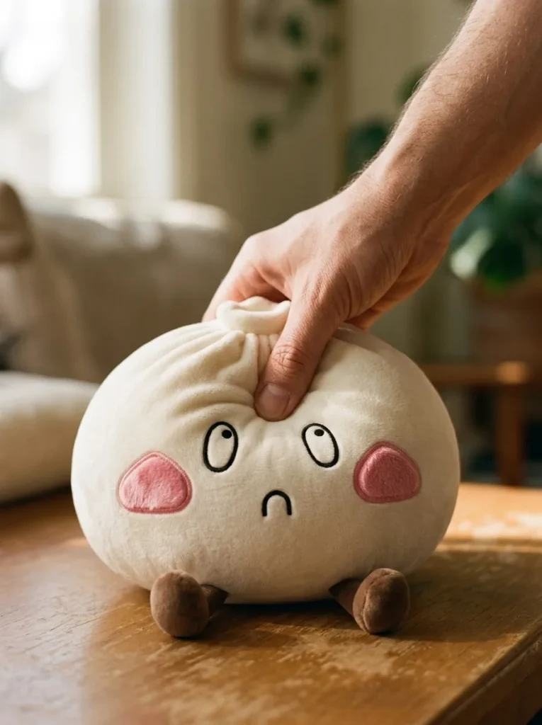 Squishy Dumpling Gigante Viso Triste — squishy antistress slow-rise kawaii