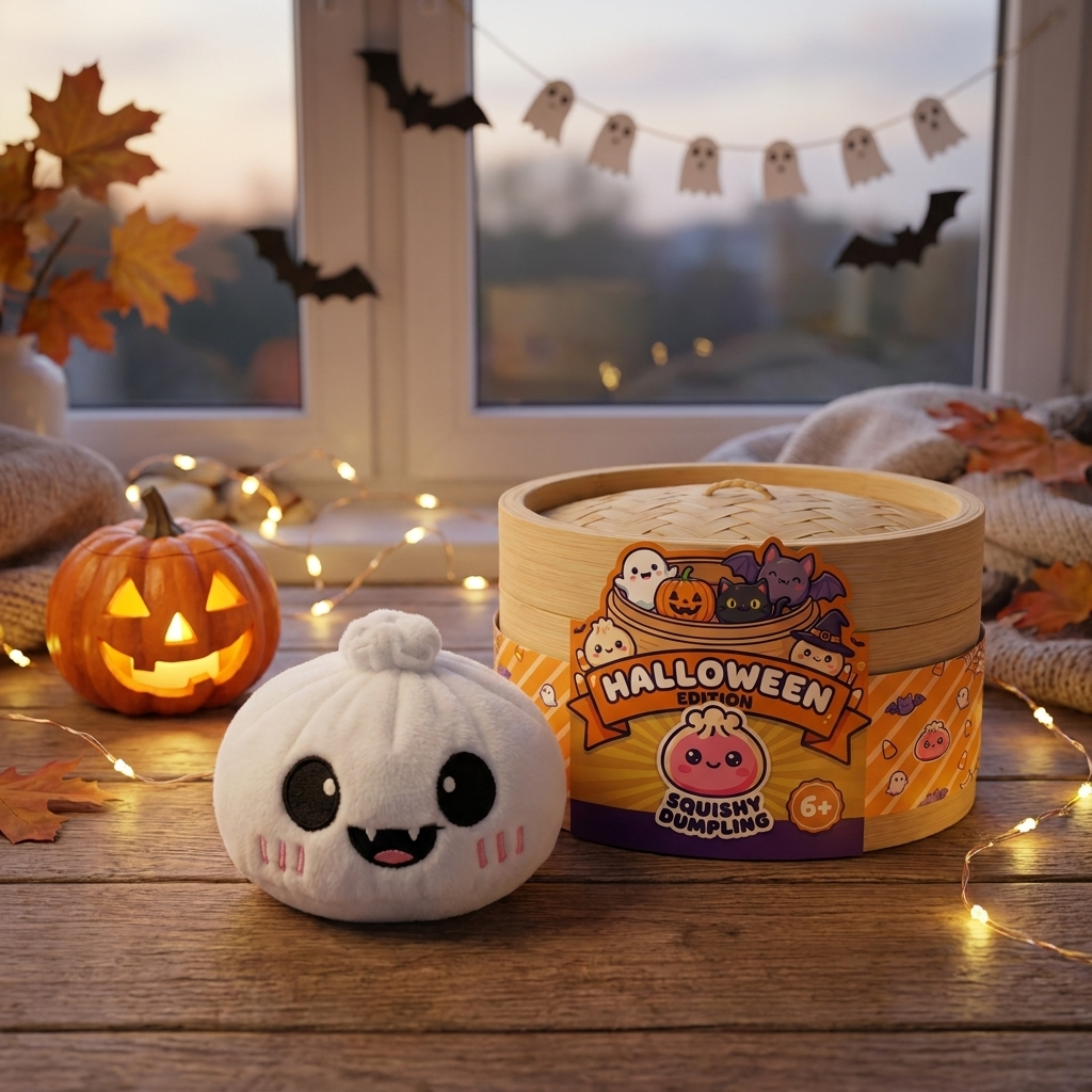 Squishy Dumpling Ghost Halloween Chiaro di Luna — squishy antistress slow-rise kawaii