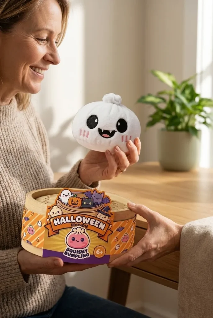 Squishy Dumpling Ghost Halloween Chiaro di Luna — squishy antistress slow-rise kawaii