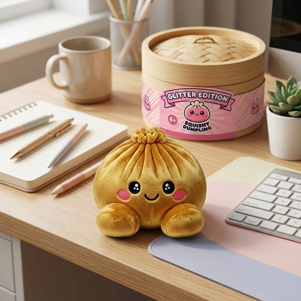 Squishy Dumpling Oro Reale — squishy antistress slow-rise kawaii