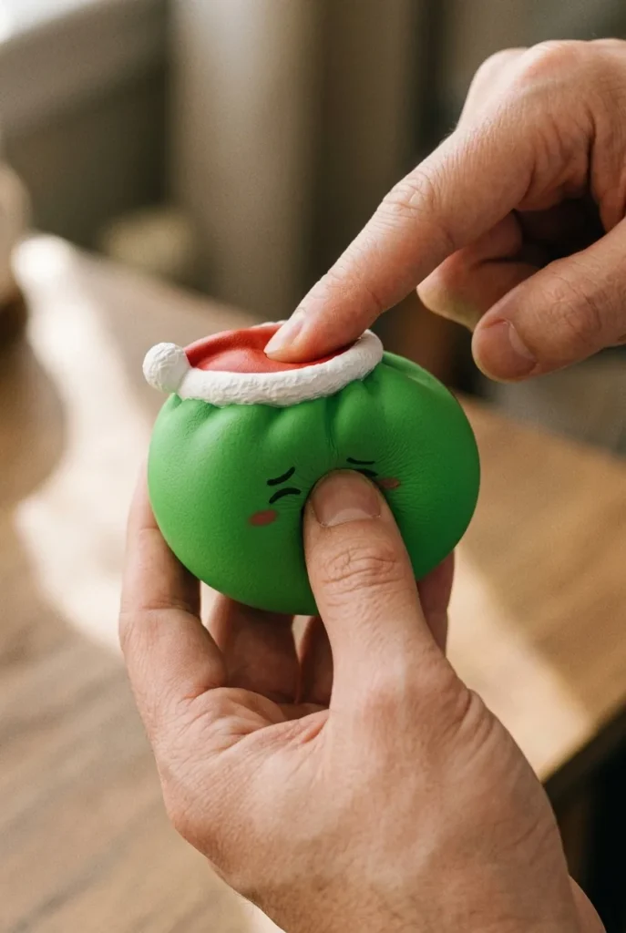 Squishy Dumpling Cappello di Natale Elfo Verde — squishy antistress slow-rise kawaii