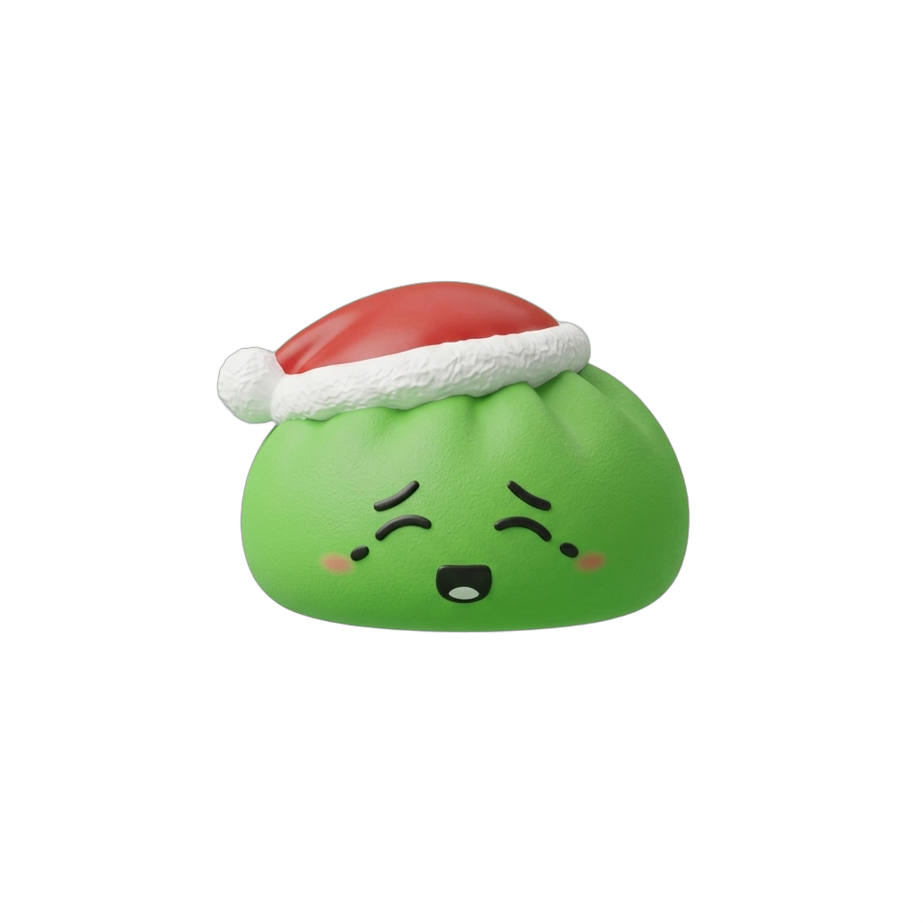 Squishy Dumpling Cappello di Natale Elfo Verde — squishy antistress slow-rise kawaii