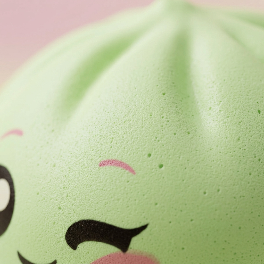 Dumpling Squishy Verde Pistacchio Occhiolino — squishy antistress slow-rise kawaii