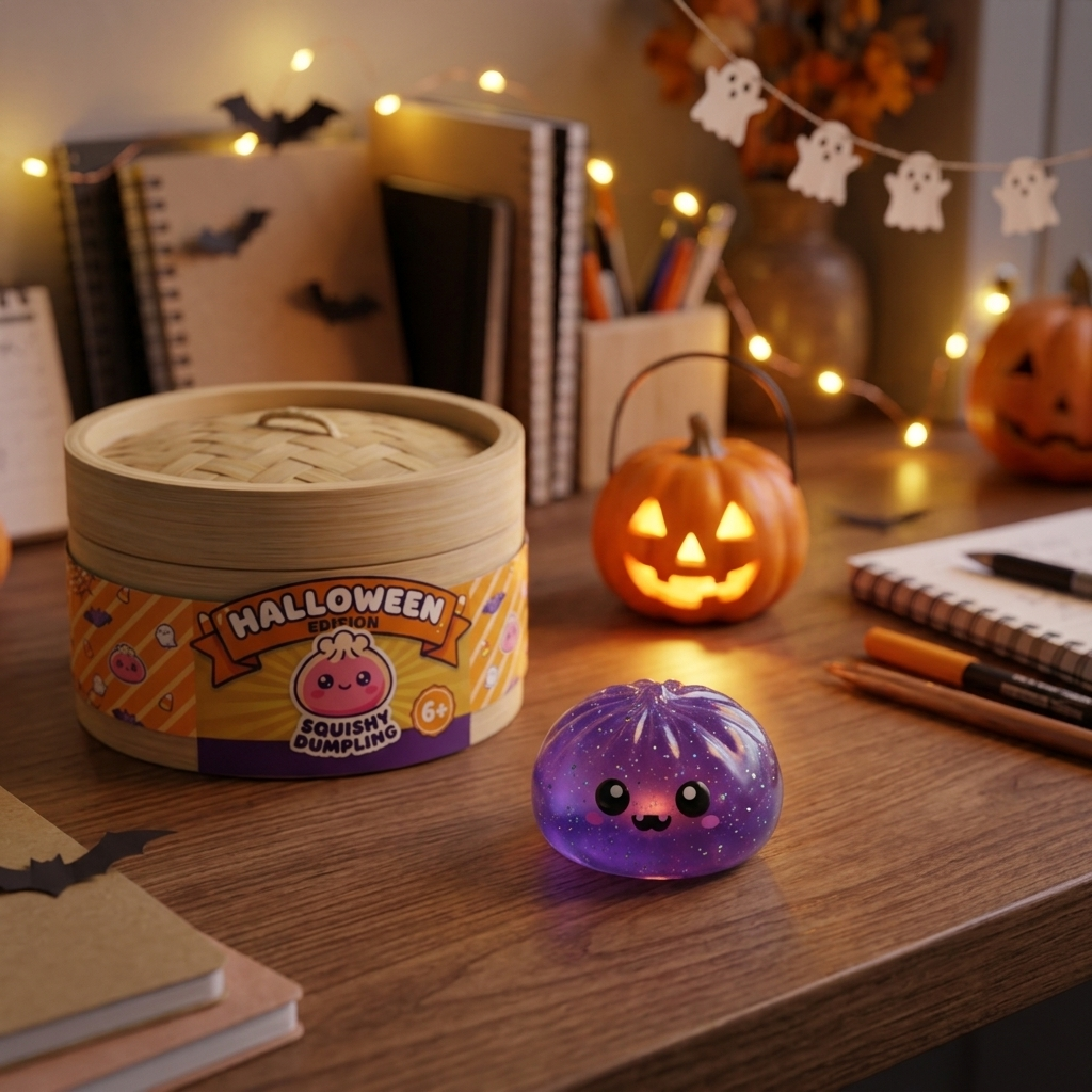 Squishy Dumpling Halloween XXL Set da 8 — squishy antistress slow-rise kawaii