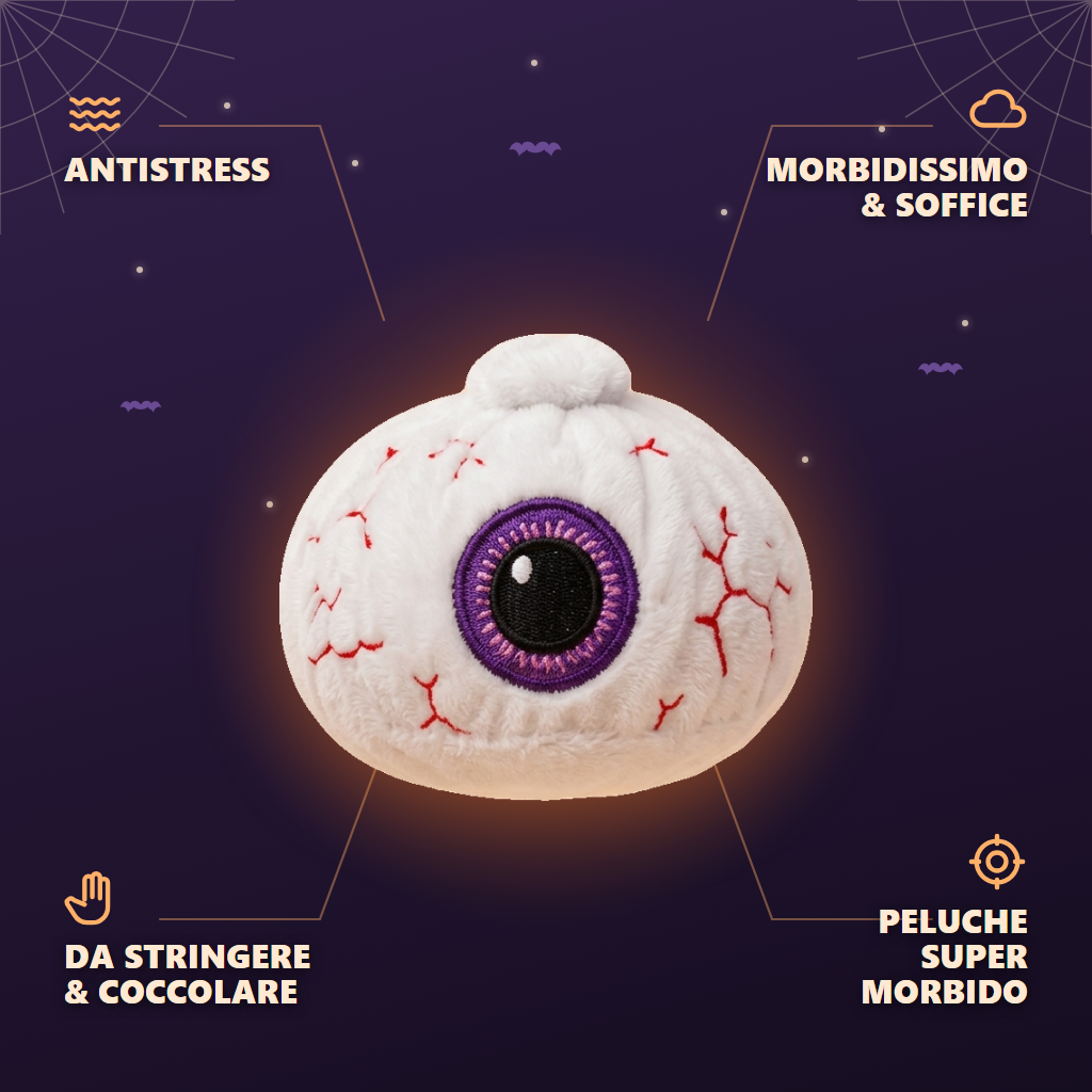 Squishy Dumpling Halloween Occhio Viola — squishy antistress slow-rise kawaii