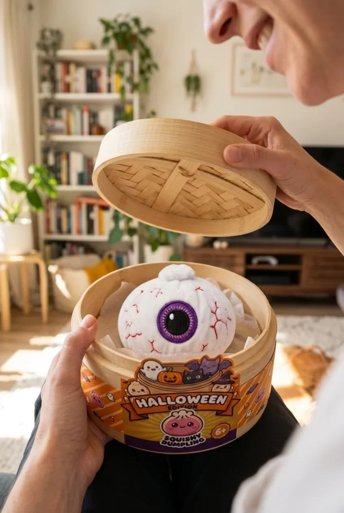 Squishy Dumpling Halloween Occhio Viola — squishy antistress slow-rise kawaii