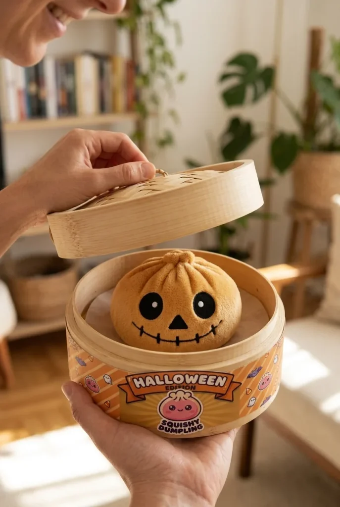 Dumpling Squishy Skeleton Halloween Sorridente — squishy antistress slow-rise kawaii