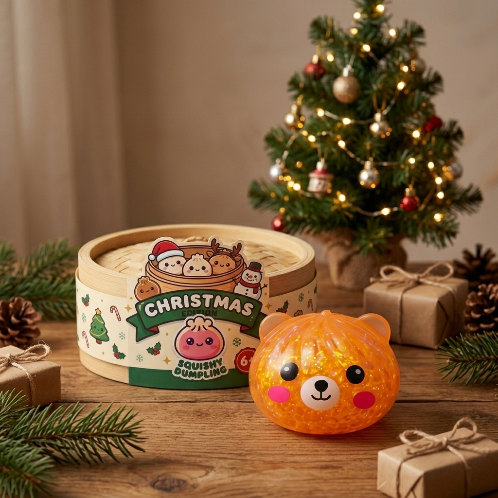Dumpling Squishy Orso Mystery Glitter — squishy antistress slow-rise kawaii