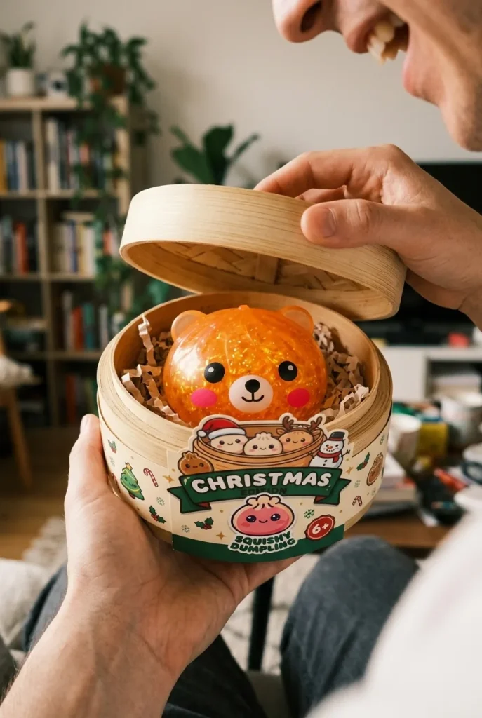 Dumpling Squishy Orso Mystery Glitter — squishy antistress slow-rise kawaii
