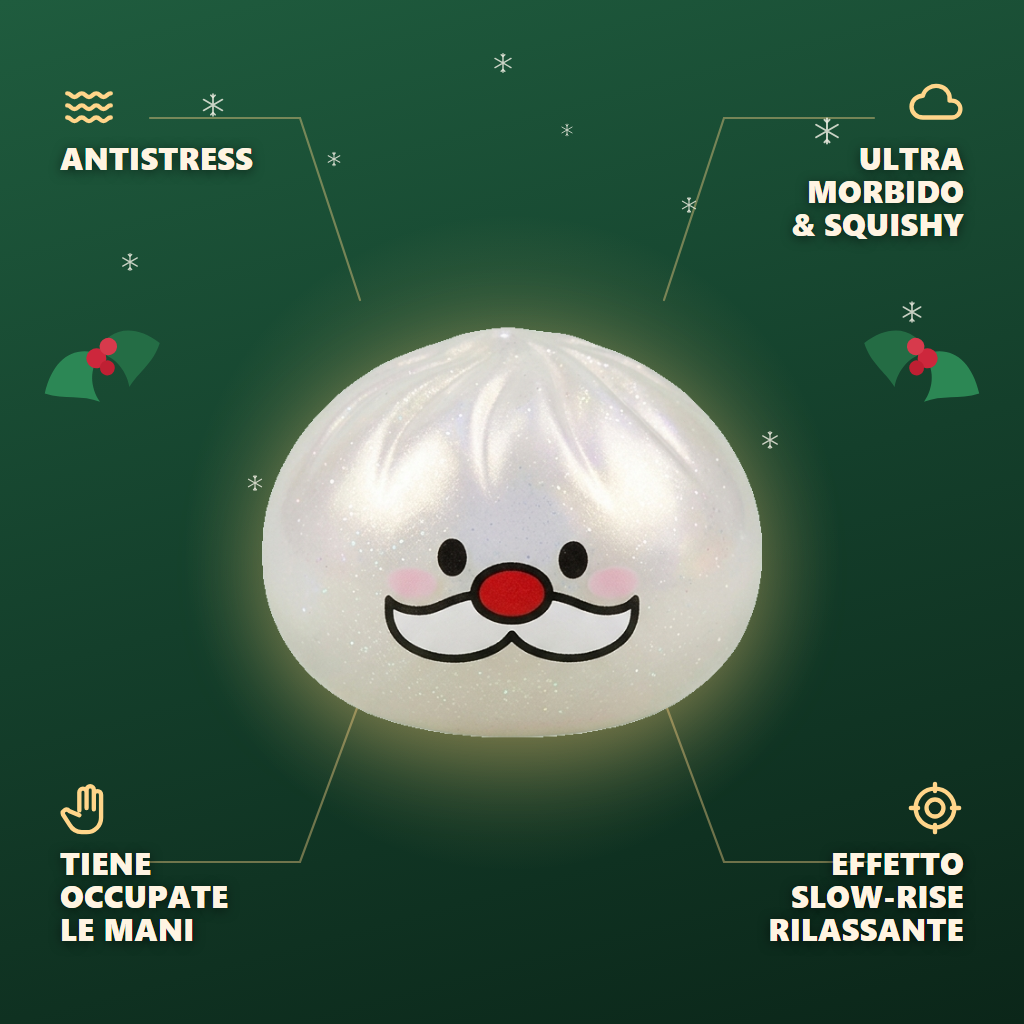 Squishy Dumpling Baffi Babbo Natale Mystery — squishy antistress slow-rise kawaii