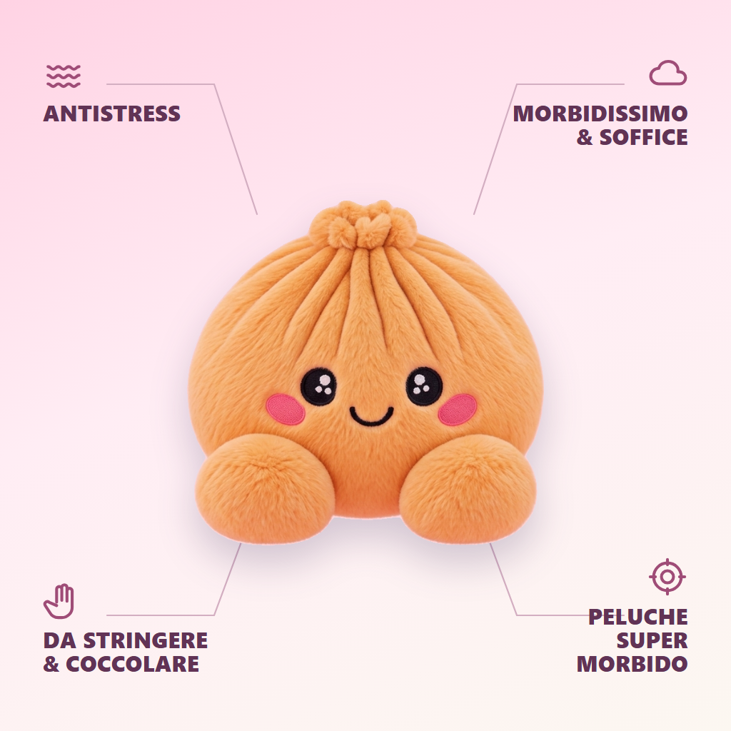 Squishy Dumpling Orange Mandarino Peluche — squishy antistress slow-rise kawaii