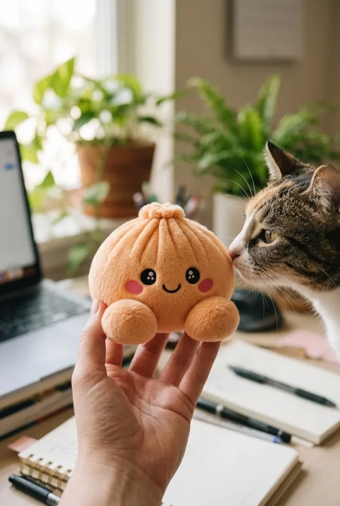 Squishy Dumpling Orange Mandarino Peluche — squishy antistress slow-rise kawaii