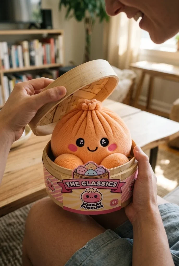 Squishy Dumpling Orange Mandarino Peluche — squishy antistress slow-rise kawaii