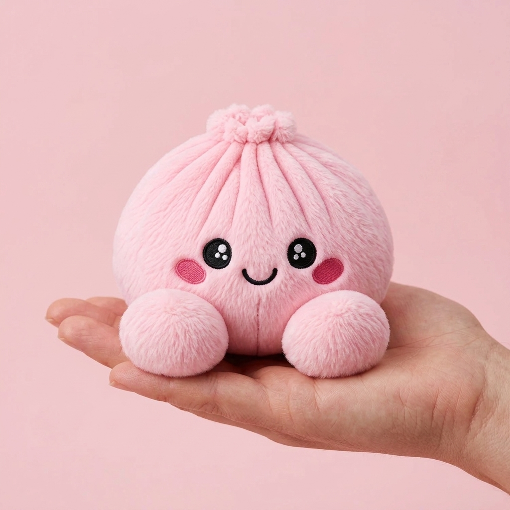 Dumpling Squishy Peonia Rosa Peluche — squishy antistress slow-rise kawaii