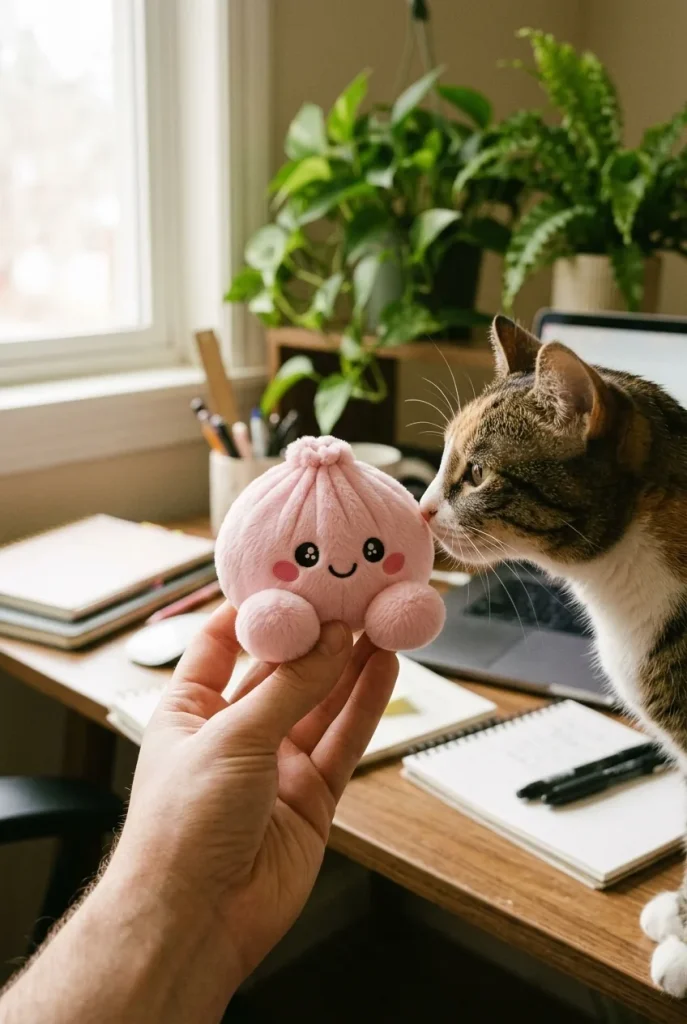 Dumpling Squishy Peonia Rosa Peluche — squishy antistress slow-rise kawaii