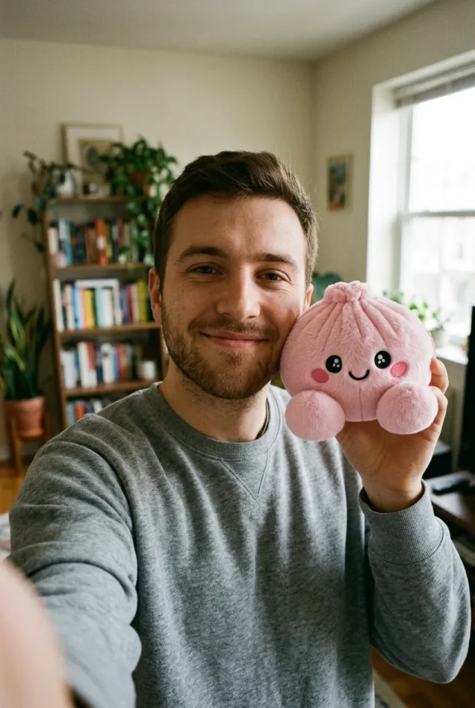 Dumpling Squishy Peonia Rosa Peluche — squishy antistress slow-rise kawaii