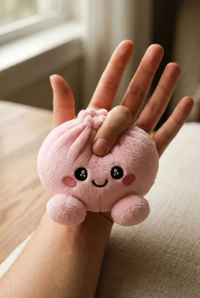 Dumpling Squishy Peonia Rosa Peluche — squishy antistress slow-rise kawaii