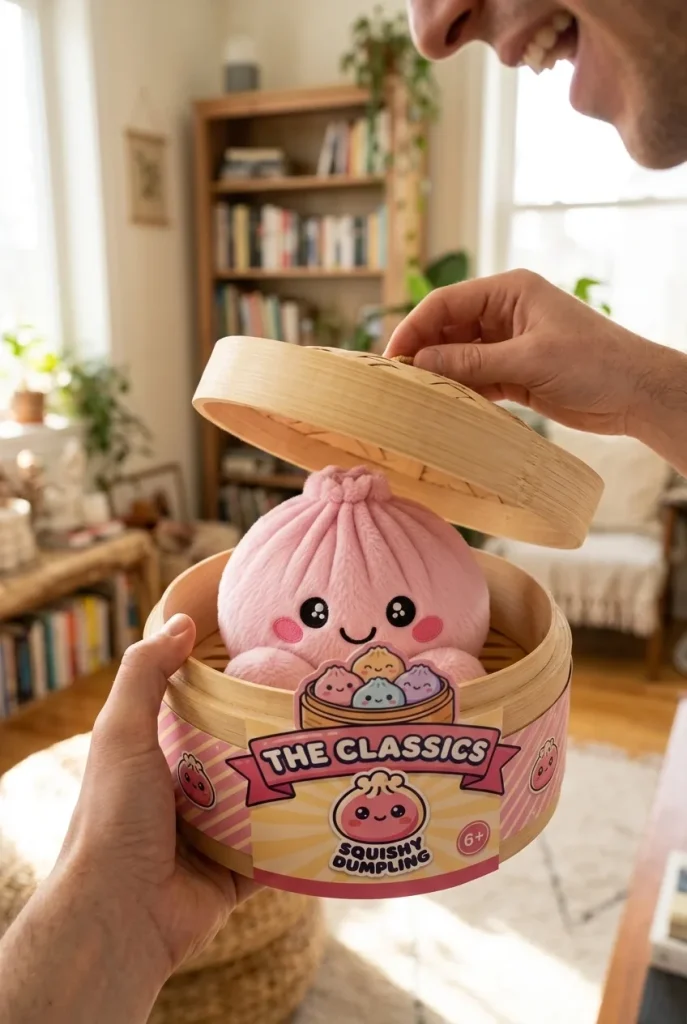 Dumpling Squishy Peonia Rosa Peluche — squishy antistress slow-rise kawaii
