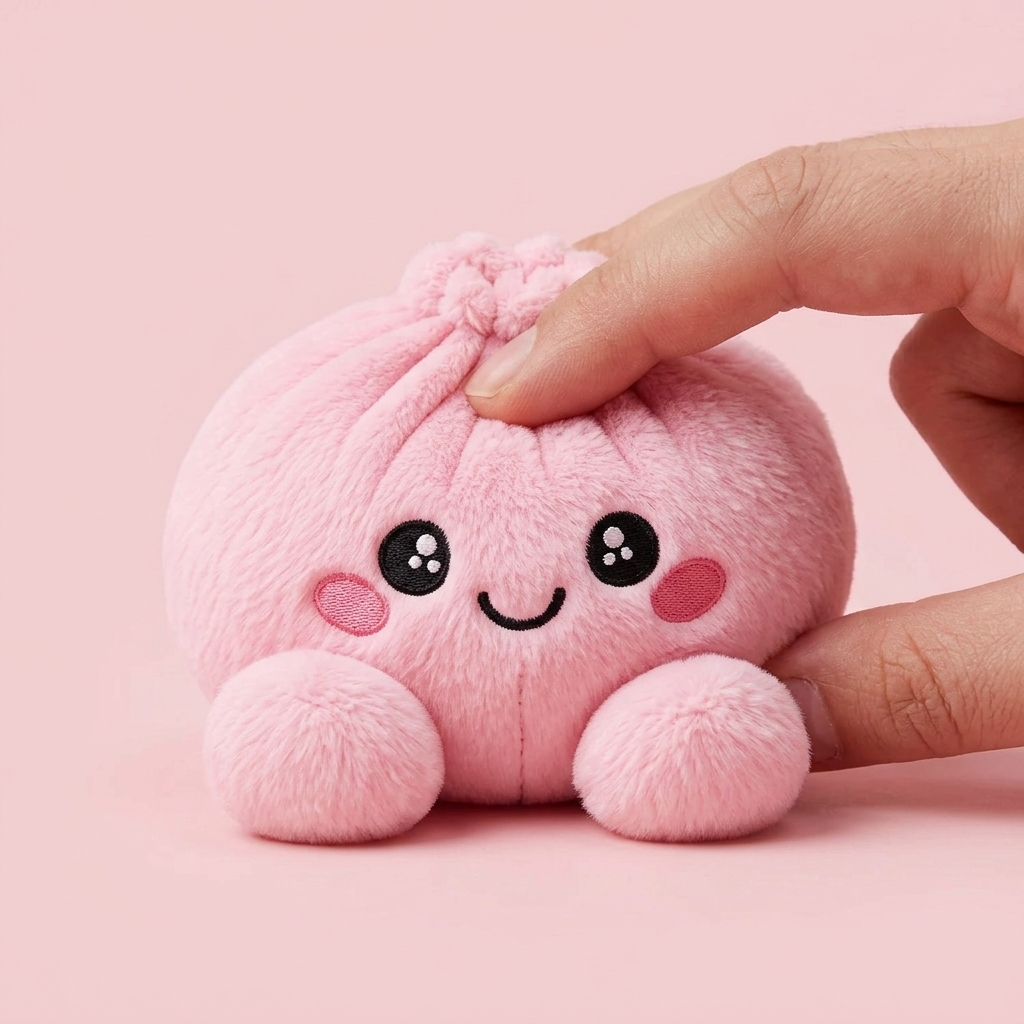 Dumpling Squishy Peonia Rosa Peluche — squishy antistress slow-rise kawaii