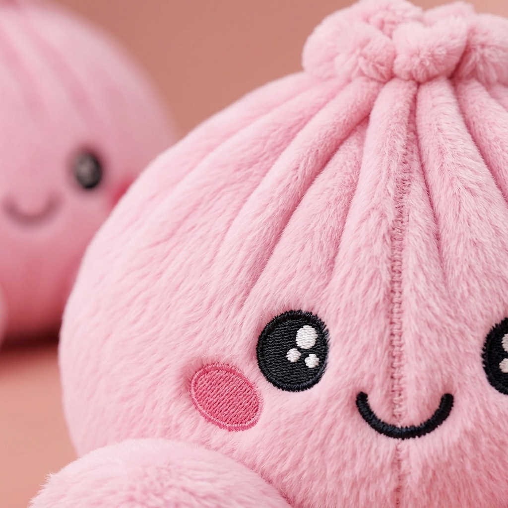 Dumpling Squishy Peonia Rosa Peluche — squishy antistress slow-rise kawaii