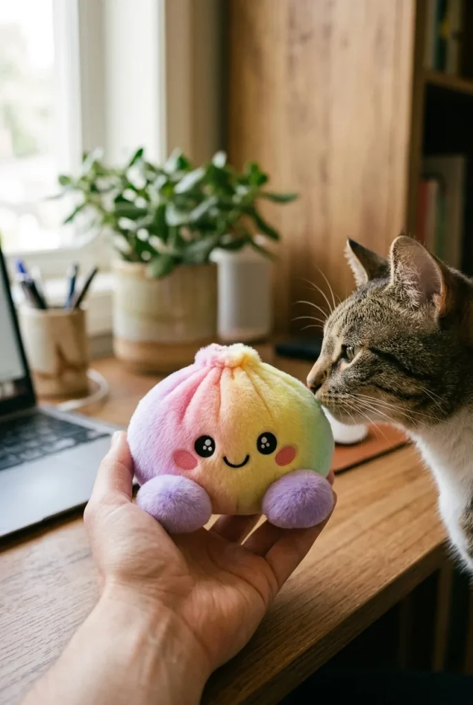 Rainbow Dumpling Squishy Pastello — squishy antistress slow-rise kawaii
