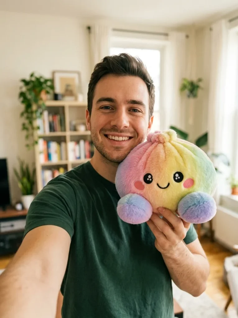 Rainbow Dumpling Squishy Pastello — squishy antistress slow-rise kawaii