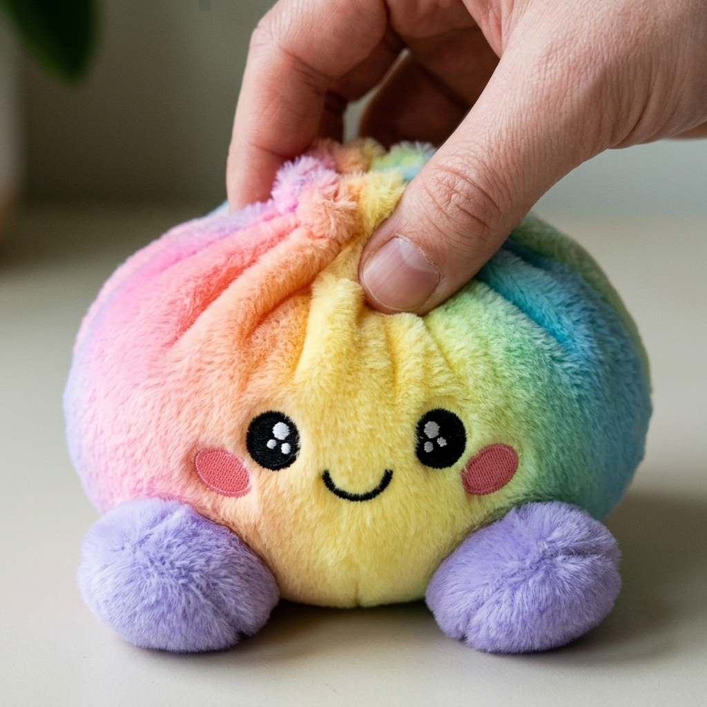 Rainbow Dumpling Squishy Pastello — squishy antistress slow-rise kawaii