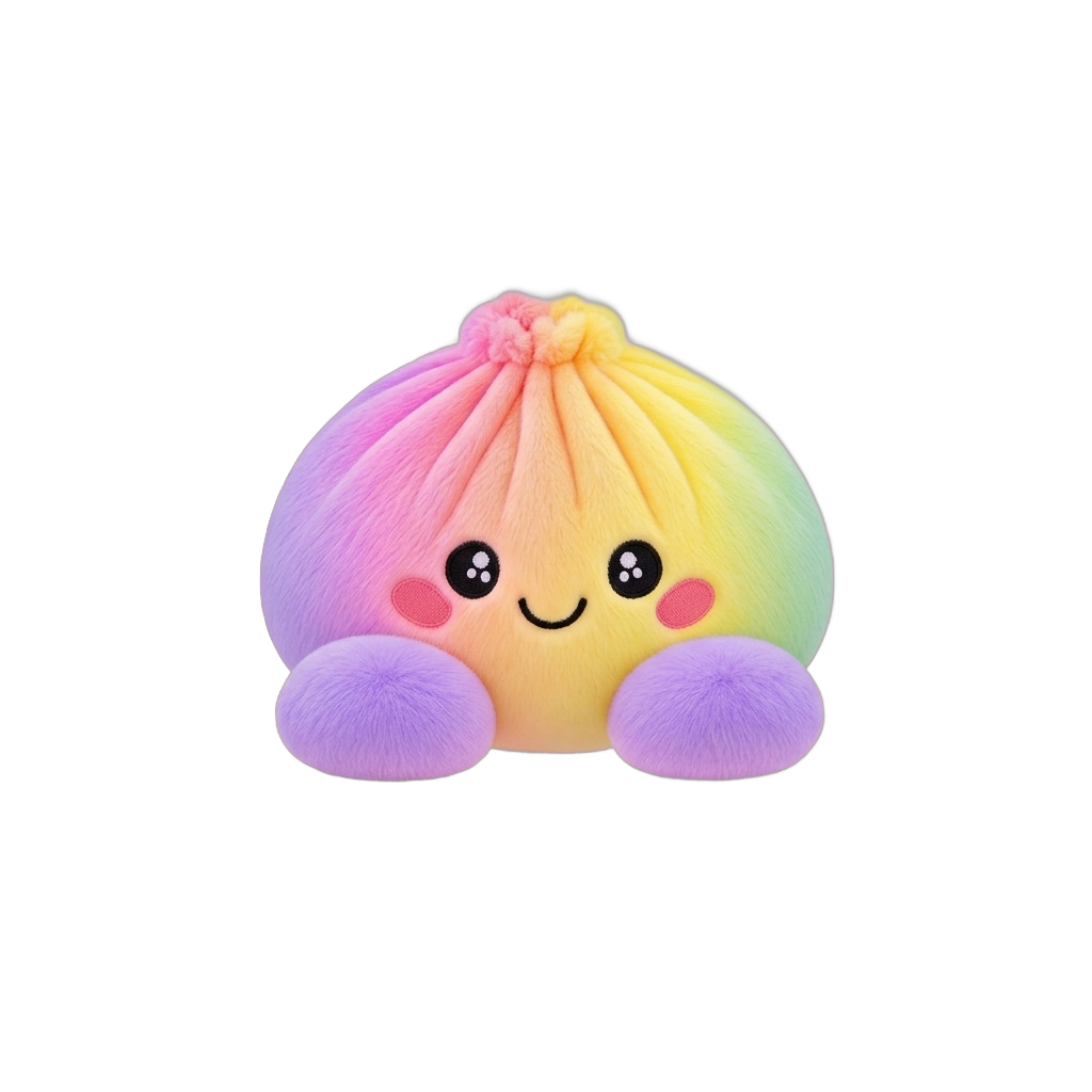 Rainbow Dumpling Squishy Pastello — squishy antistress slow-rise kawaii
