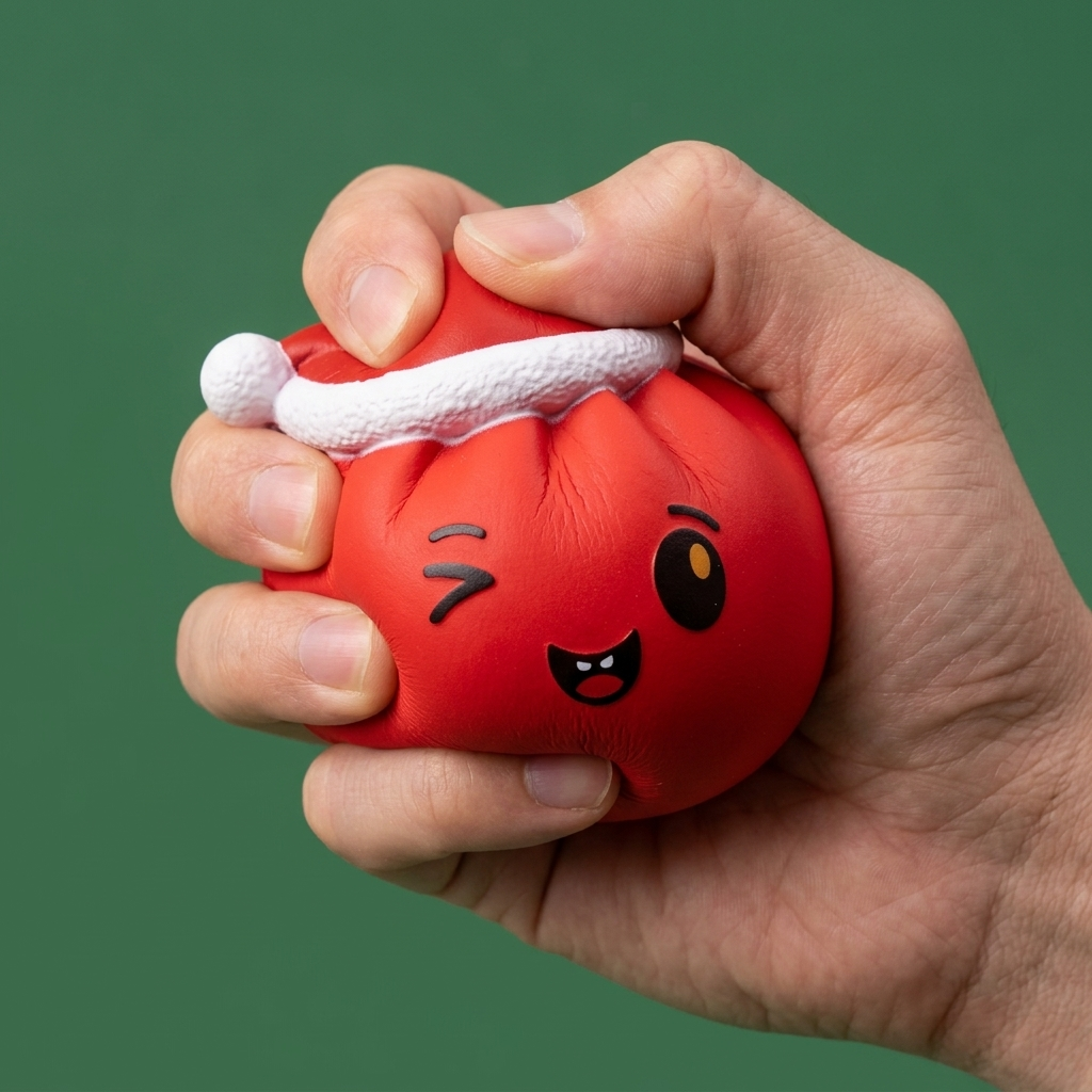 Dumpling Squishy Cappello di Natale Rosso — squishy antistress slow-rise kawaii