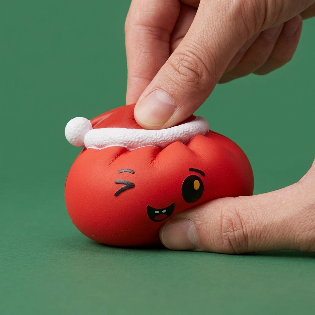 Dumpling Squishy Cappello di Natale Rosso — squishy antistress slow-rise kawaii