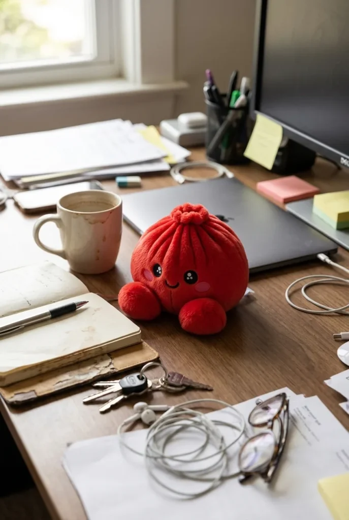 Dumpling Squishy Peluche Rosso Rubino — squishy antistress slow-rise kawaii