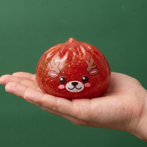 Squishy Dumpling Renna Rossa Glitter — squishy antistress slow-rise kawaii