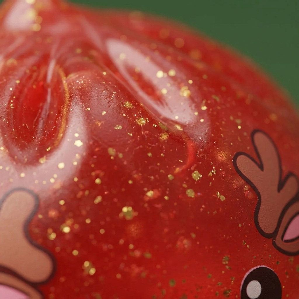 Squishy Dumpling Renna Rossa Glitter — squishy antistress slow-rise kawaii