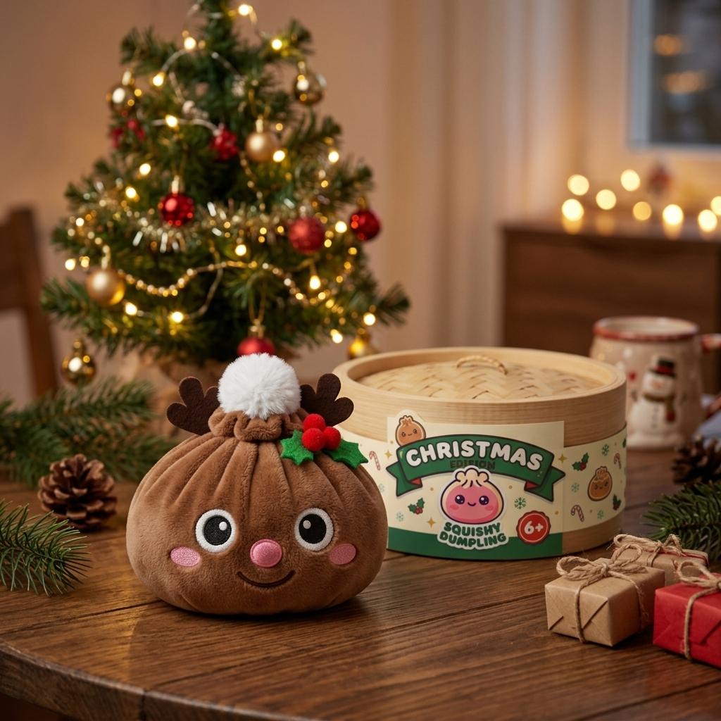 Dumpling Squishy Renna di Natale — squishy antistress slow-rise kawaii