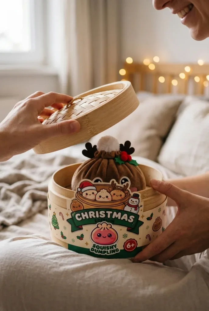 Dumpling Squishy Renna di Natale — squishy antistress slow-rise kawaii