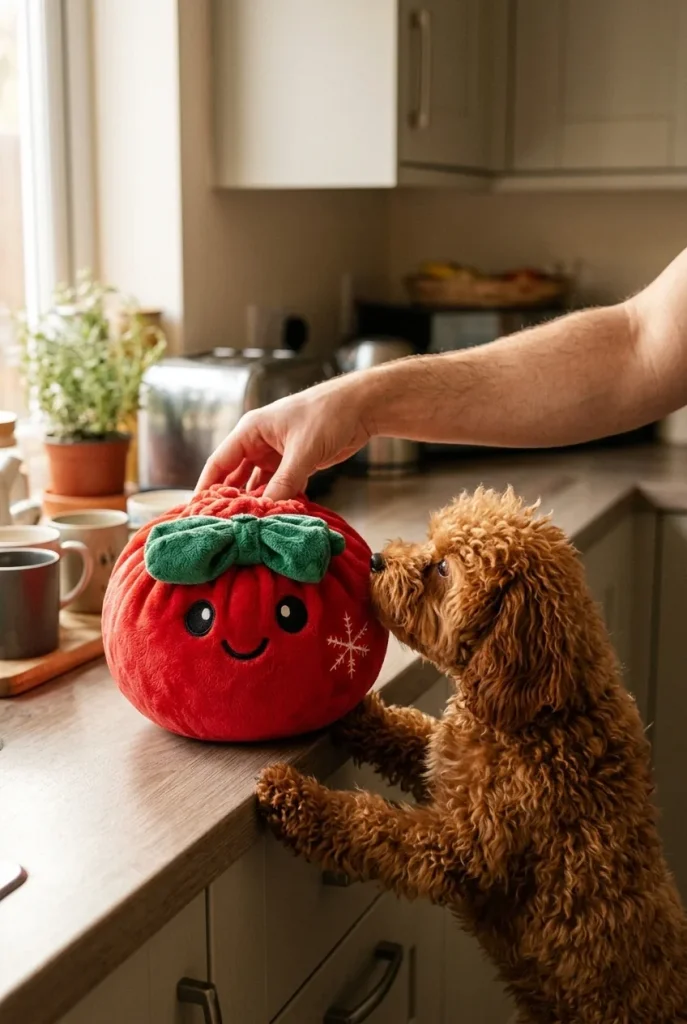 Squishy Dumpling Fiocco Festivo Rosso Natale — squishy antistress slow-rise kawaii