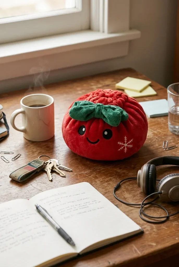 Squishy Dumpling Fiocco Festivo Rosso Natale — squishy antistress slow-rise kawaii