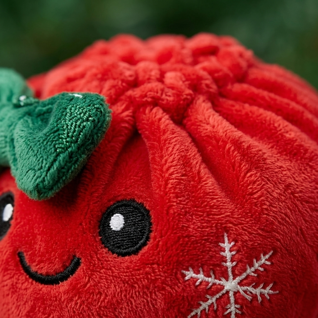Squishy Dumpling Fiocco Festivo Rosso Natale — squishy antistress slow-rise kawaii