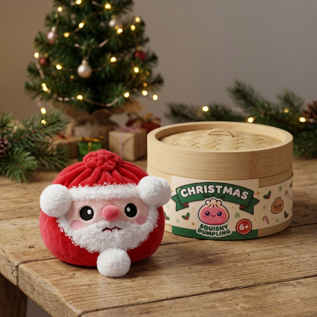 Squishy Dumpling Babbo Natale — squishy antistress slow-rise kawaii