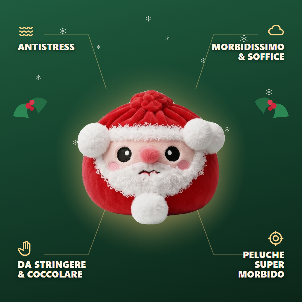 Squishy Dumpling Babbo Natale — squishy antistress slow-rise kawaii