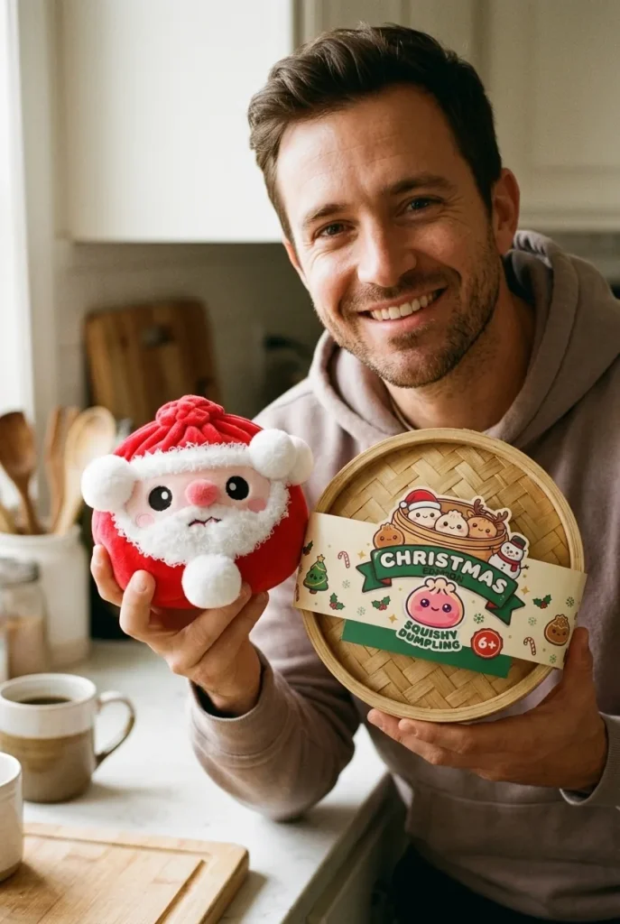 Squishy Dumpling Babbo Natale — squishy antistress slow-rise kawaii