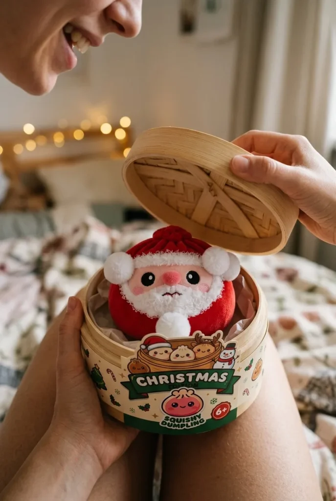 Squishy Dumpling Babbo Natale — squishy antistress slow-rise kawaii