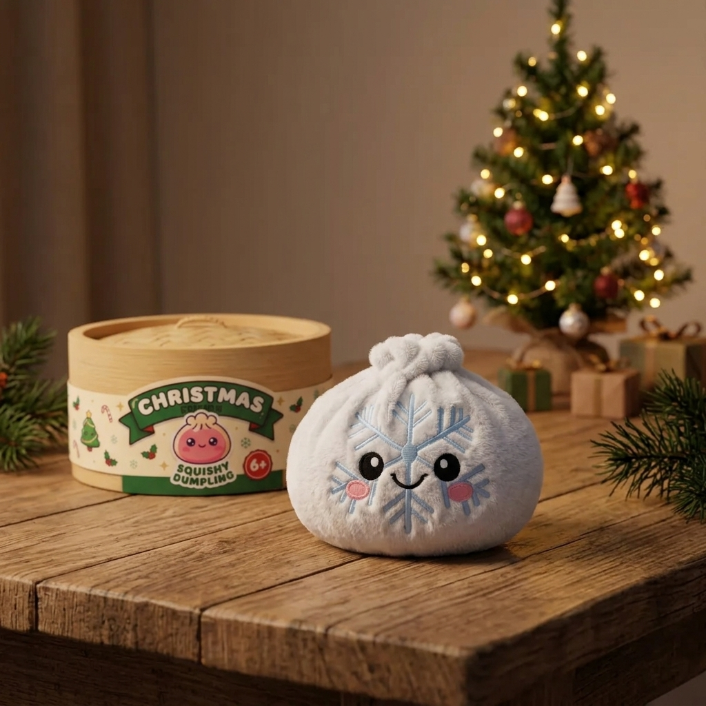 Dumpling Squishy Snowflake Inverno — squishy antistress slow-rise kawaii