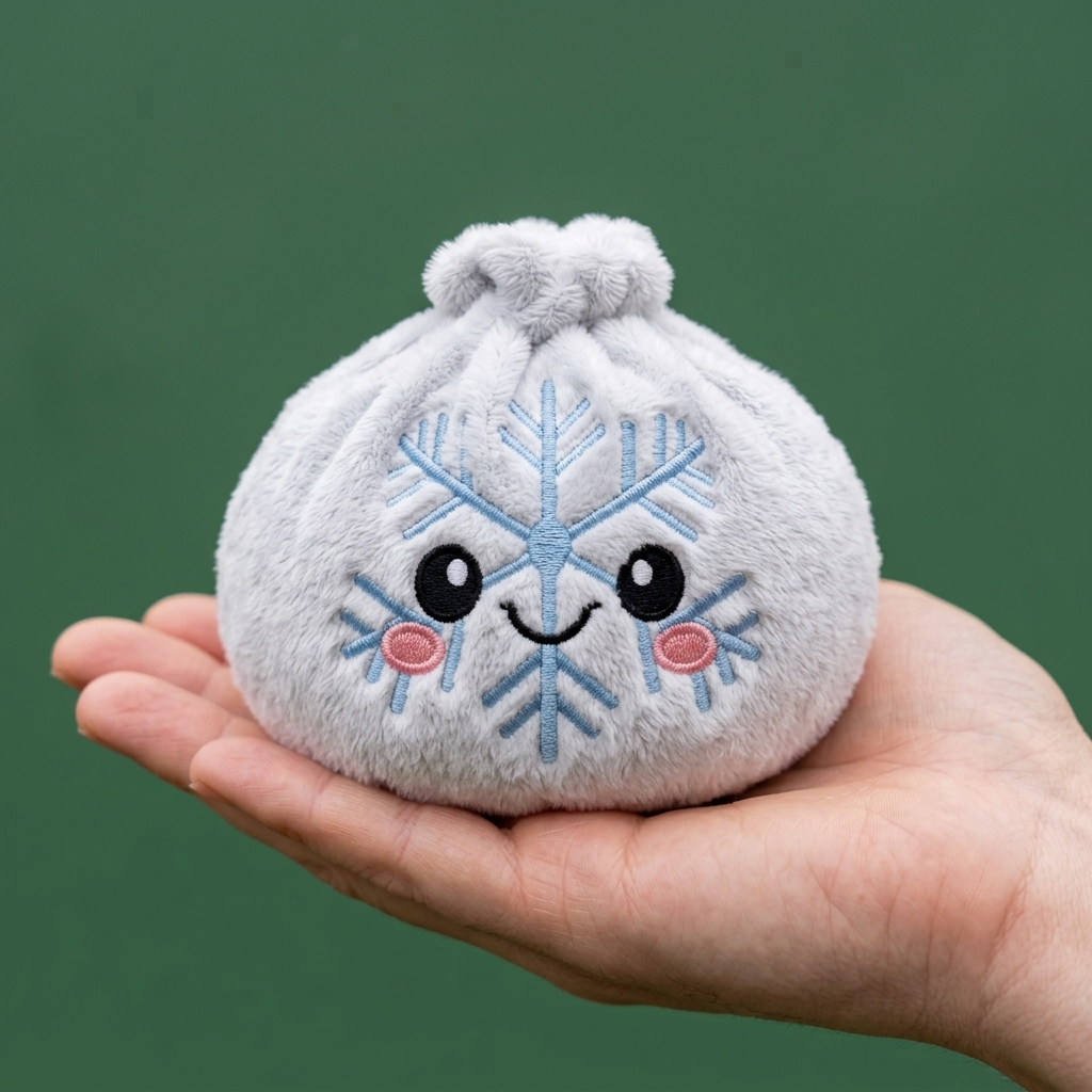 Dumpling Squishy Snowflake Inverno — squishy antistress slow-rise kawaii