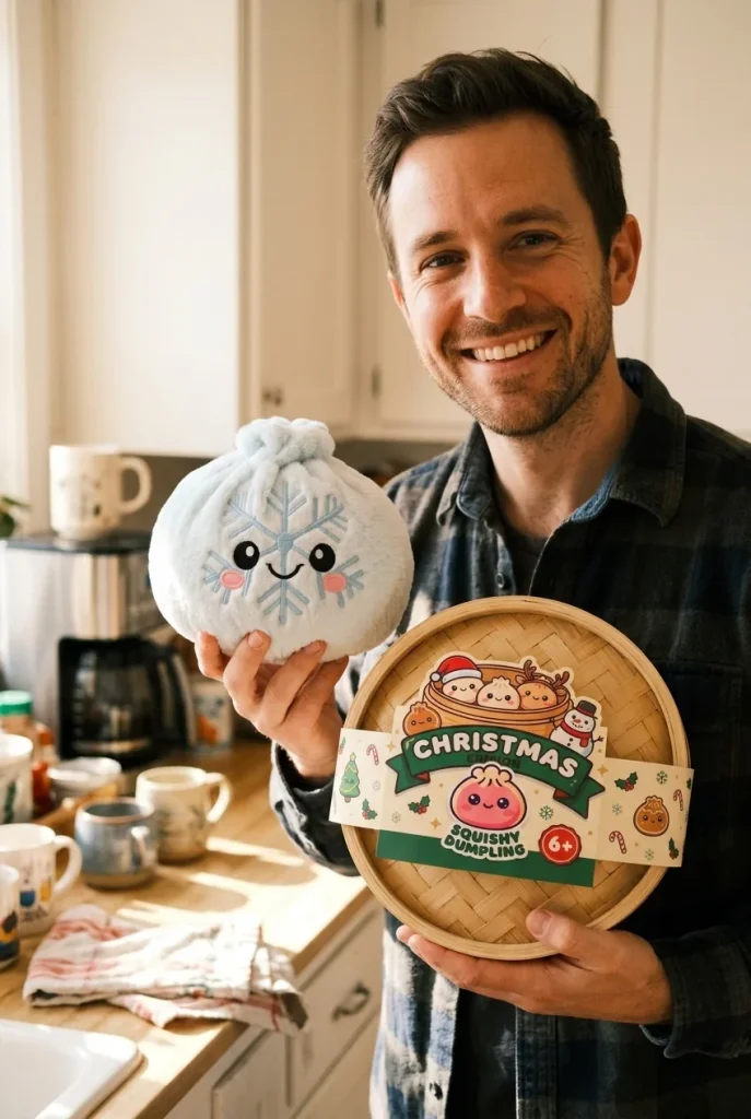 Dumpling Squishy Snowflake Inverno — squishy antistress slow-rise kawaii