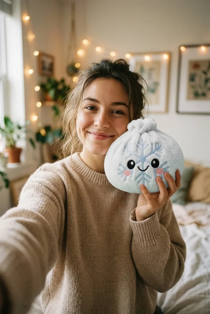 Dumpling Squishy Snowflake Inverno — squishy antistress slow-rise kawaii